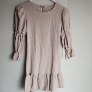 SHEIN Kids Casual Dress in Soft Beige